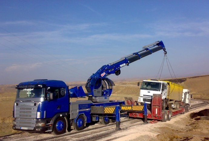 AC 185 TM-KÇ7 tipi araç üstü katlanır bomlu hidrolik mobil vinç